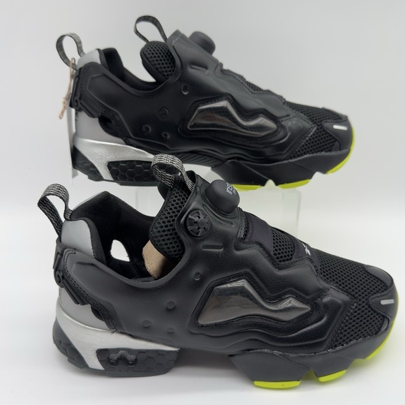 Reebok INSTAPUMP FURY 94 Running Shoes Men\'s Size 6.5 Blk/Gry/Lme‎ main image 6